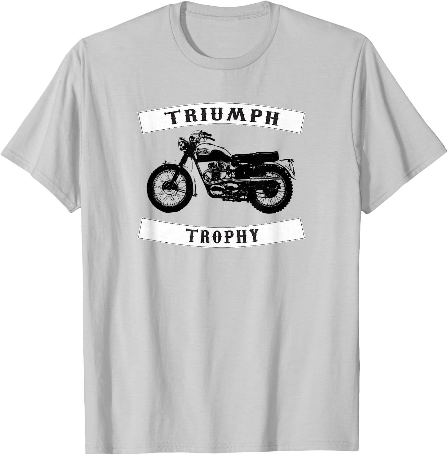 Triumph TR6 Trophy- Classic Motor Cycle T-Shirt - T-Shirt | Ash