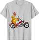 SmileteesFunny Fun Rubber Chicken Riding Motorcycle T-Shirt - T-Shirt | Ash