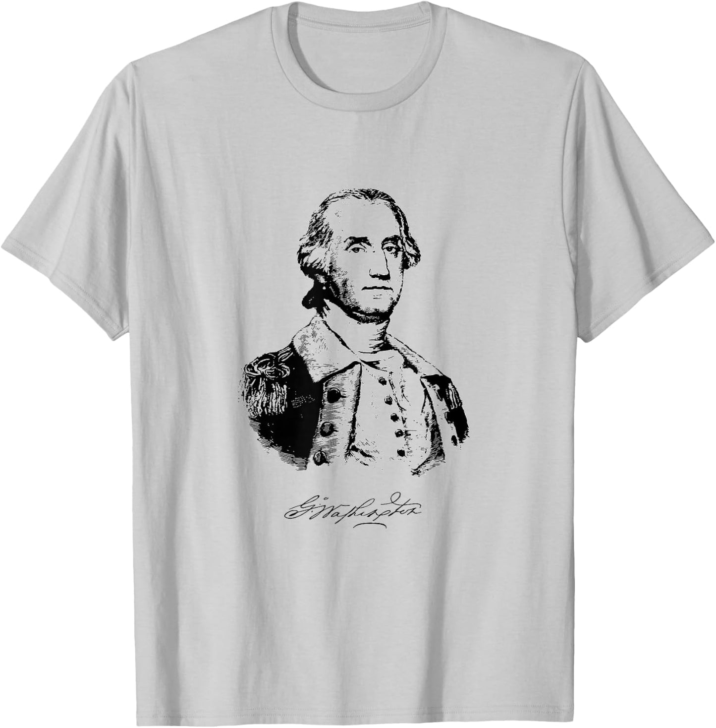 George Washington Historical Signature Presidential T shirt T-Shirt - T-Shirt | Ash
