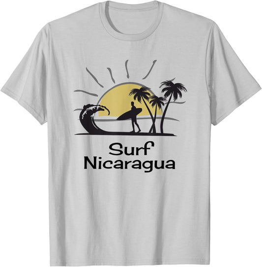 Surf Nicaragua T shirt Vacation Souvenir T-Shirt - T-Shirt | Ash