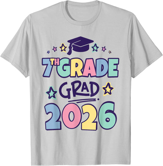 Peace Out 7th Grade Grad 2026 Seventh Grade Graduation T-Shirt - T-Shirt | Ash