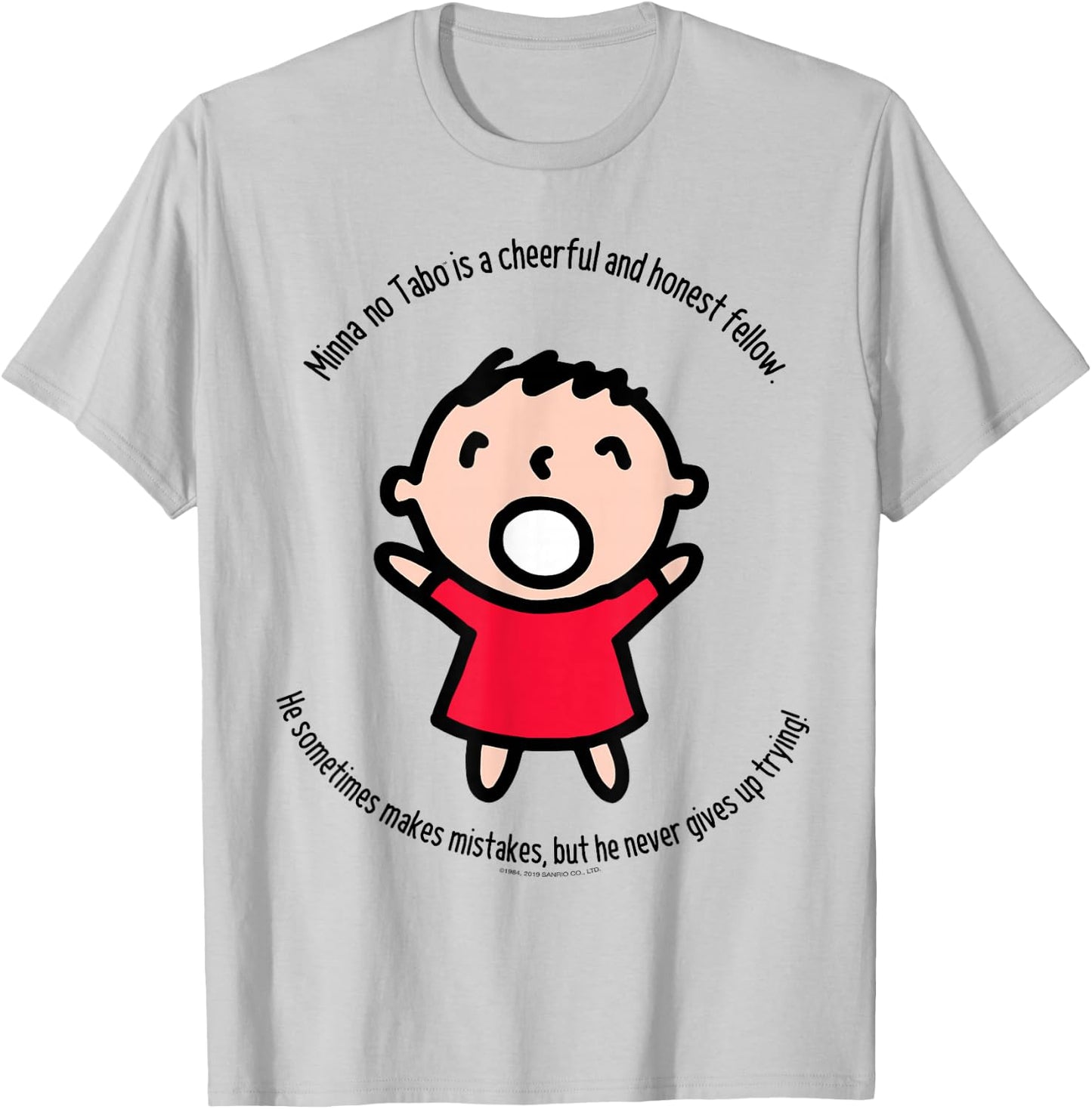 Sanrio Minna No Tabo Cheerful Shirt T-Shirt - T-Shirt | Ash