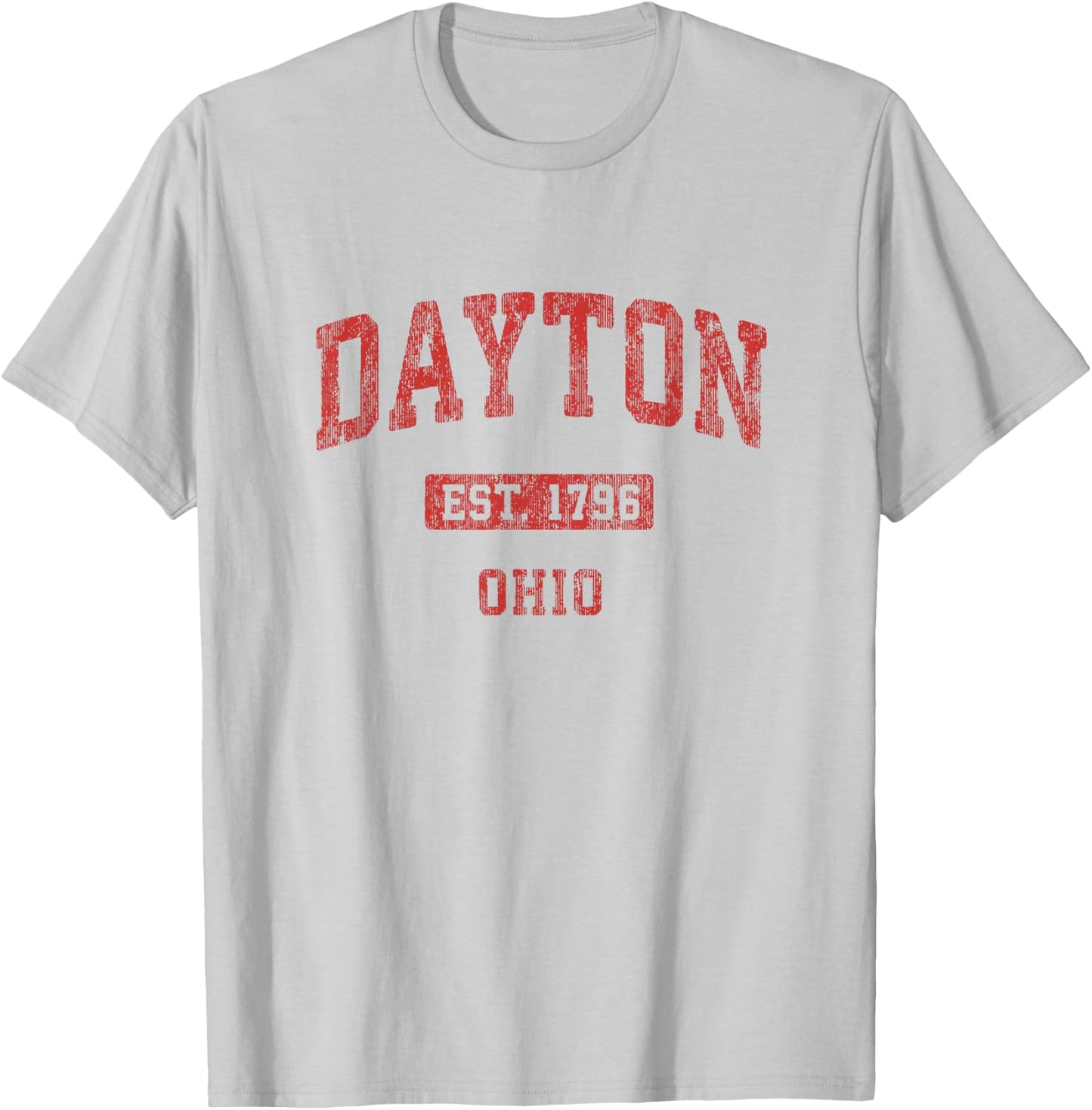 Dayton Ohio OH Vintage Athletic Sports Design T-Shirt - T-Shirt | Ash