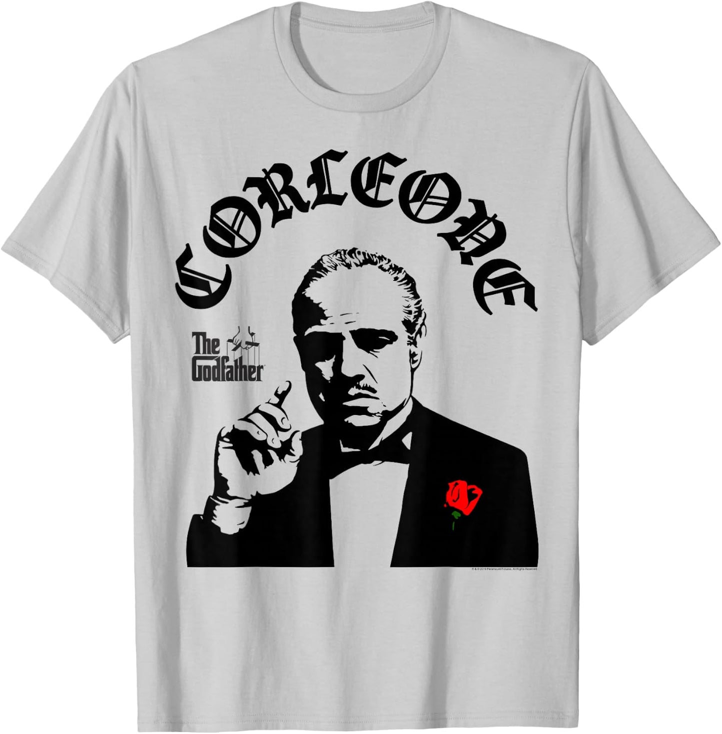 The Godfather Corleone Black And White Portrait T-Shirt - T-Shirt | Ash