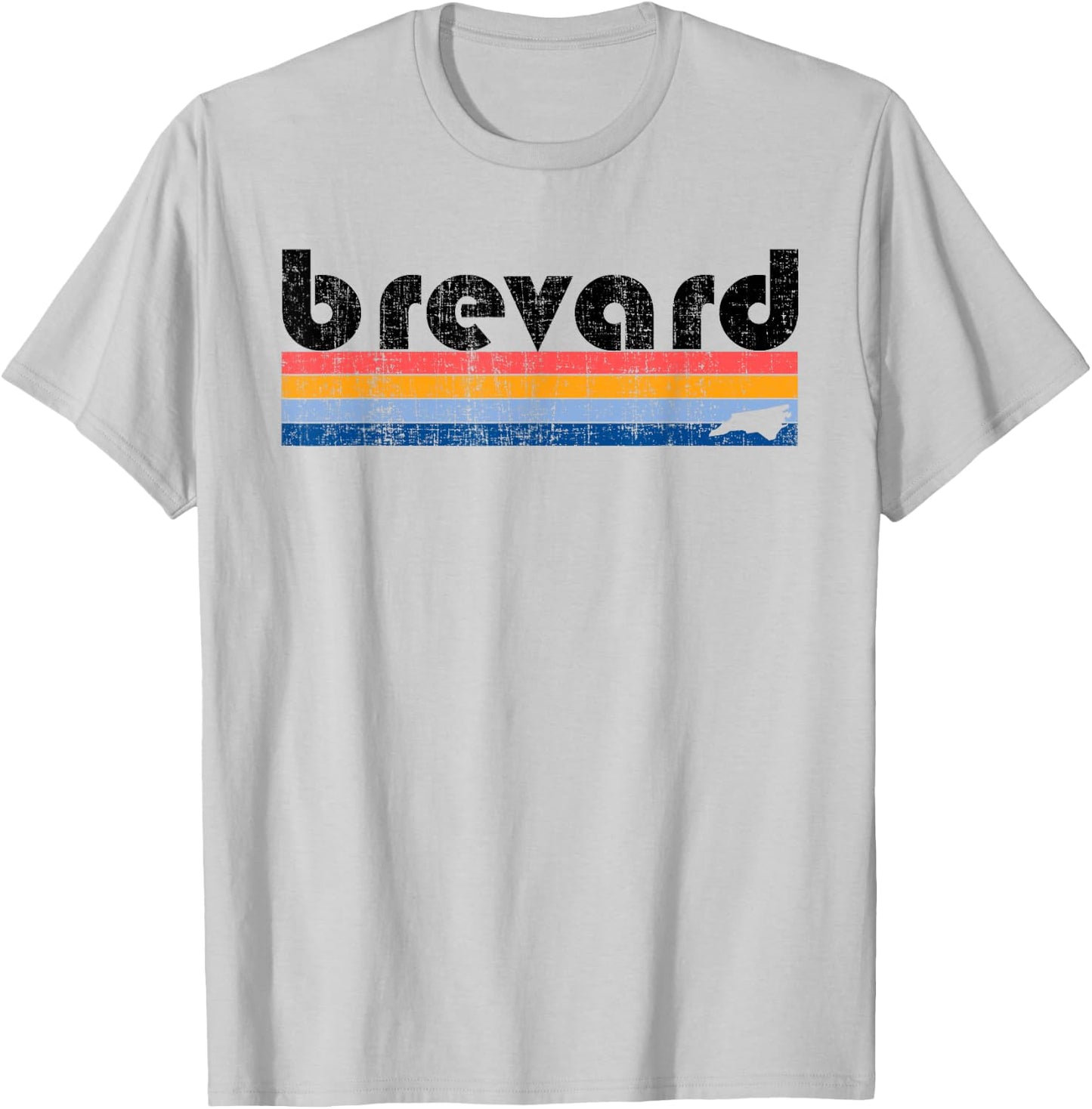 Vintage 80s Style Brevard NC T-Shirt - T-Shirt | Ash