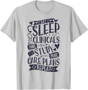 Clinicals T Shirt Nurse Funny RN Nursing School Women Gifts T-Shirt - T-Shirt | Ash