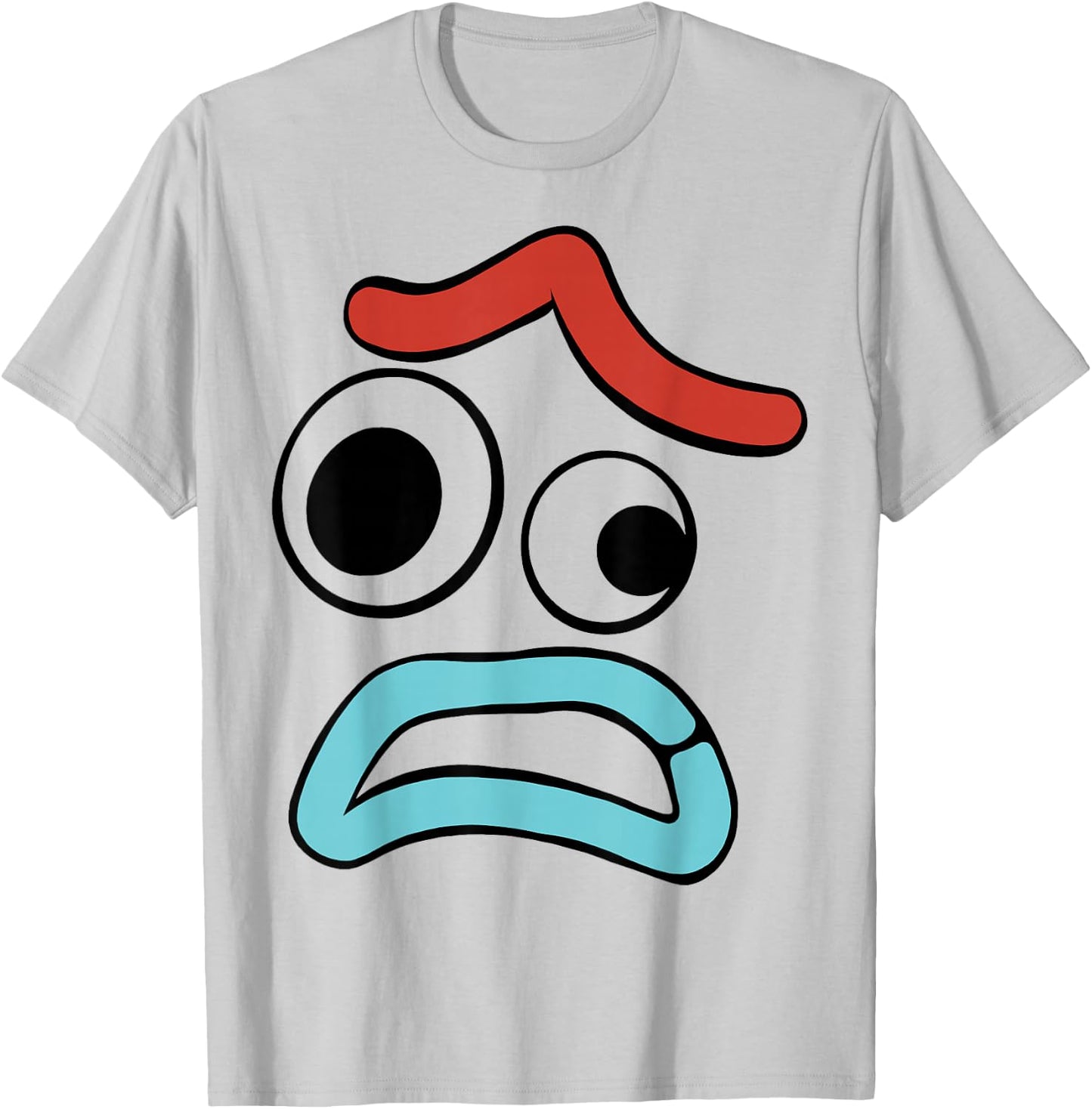 Disney Pixar Toy Story 4 Forky Large Upset Face T-Shirt - T-Shirt | Ash