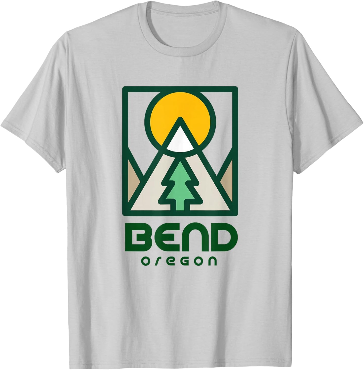 Bend Oregon Mountain Sunset Vacation T-Shirt - T-Shirt | Ash