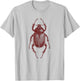 Insect Retro Vintage Bug Illustration Graphics - Beetle T-Shirt - T-Shirt | Ash