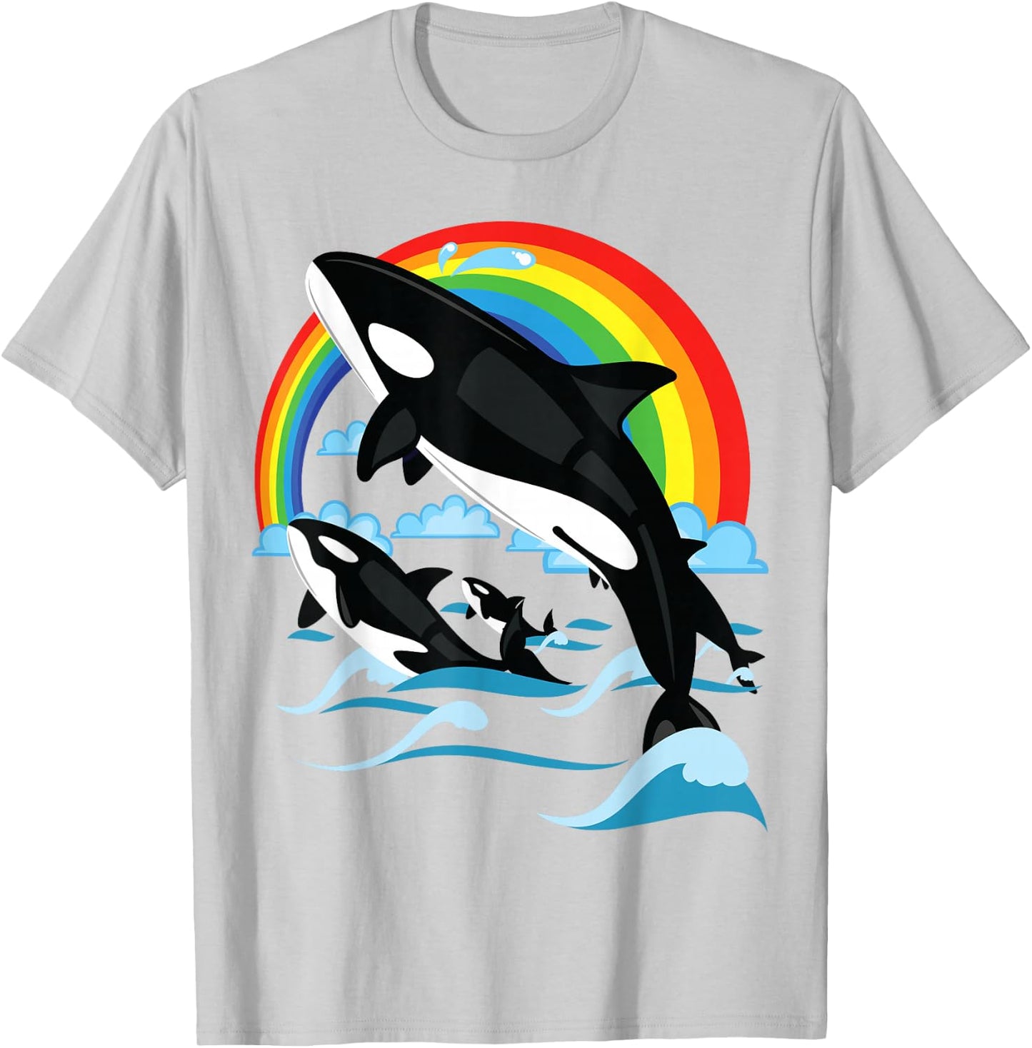 Orca Whale Jumping. Orcas Whale Watching Women Kids T-Shirt - T-Shirt | Ash