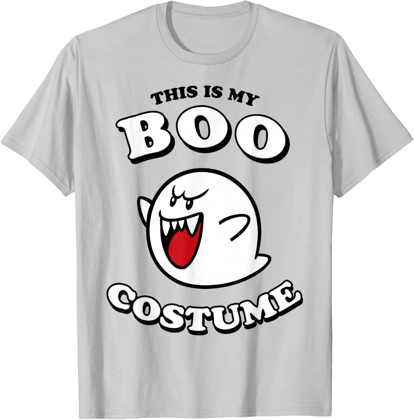 Super Mario Halloween Vintage This Is My Boo Costume T-Shirt - T-Shirt | Ash