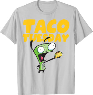 Invader Zim Gir Taco Tuesday! Portrait T-Shirt - T-Shirt | Ash