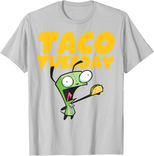Invader Zim Gir Taco Tuesday! Portrait T-Shirt - T-Shirt | Ash