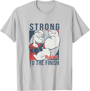 Popeye Strong to The Finish #39215 T-Shirt - T-Shirt | Ash