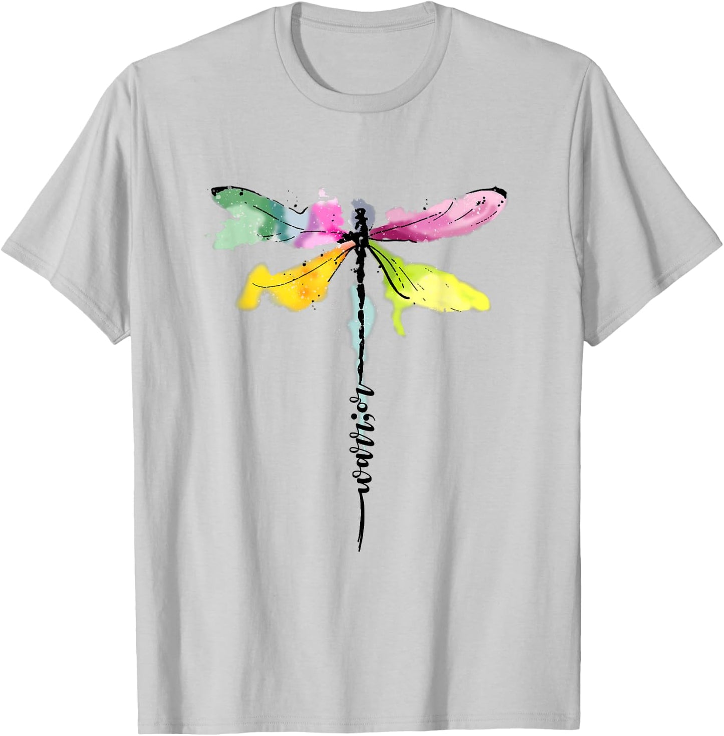 Dragonfly Warrior Semicolon Suicide Prevention Awareness T-Shirt - T-Shirt | Ash