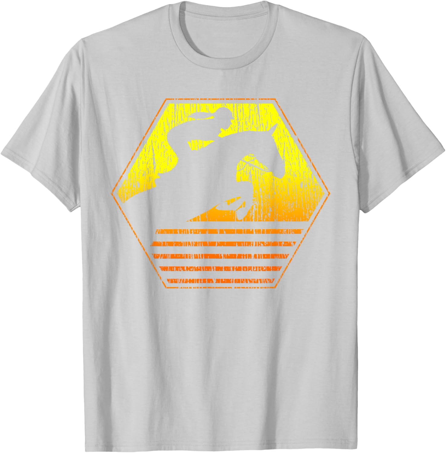 Show Jumping Retro Vintage Equestrian Horse T-Shirt - T-Shirt | Ash