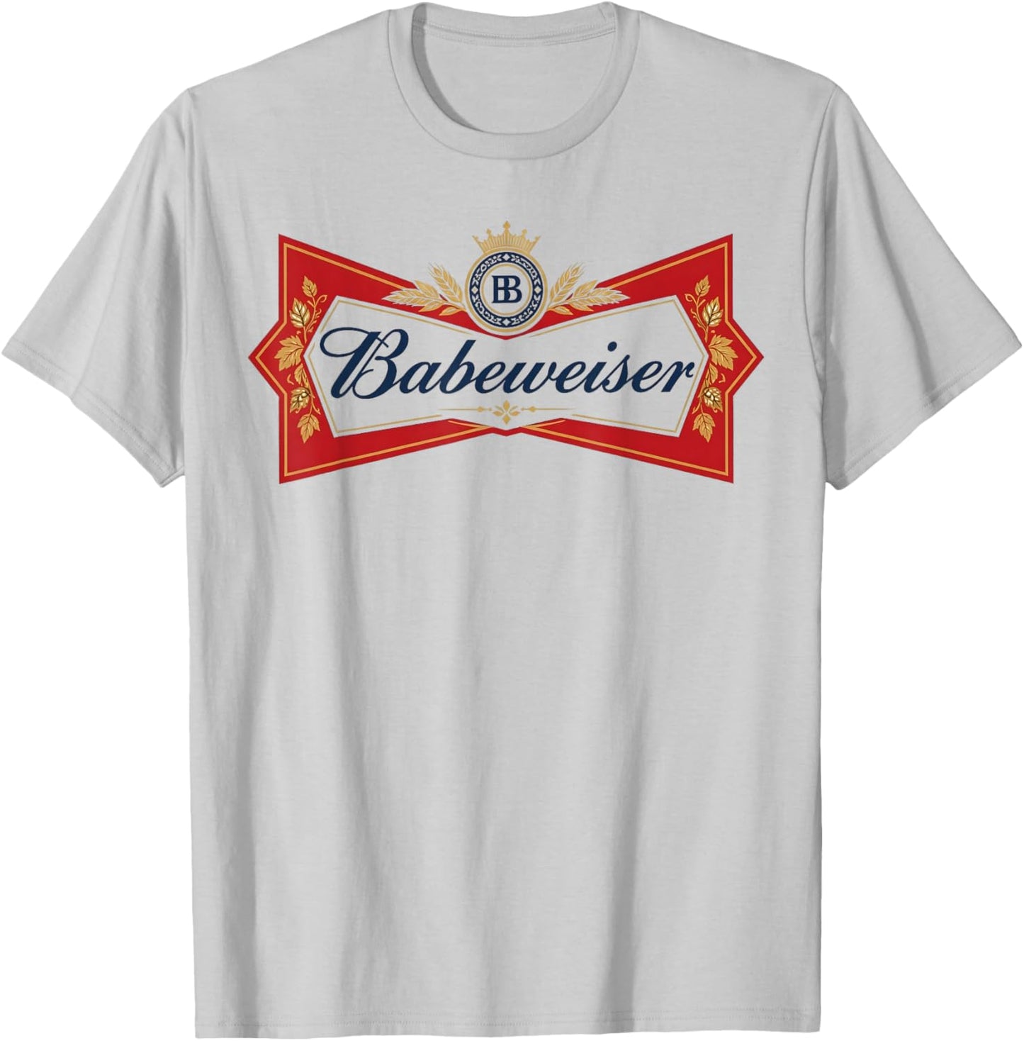 Babeweiser Funny Beer Lover Drinking Party Joke T-Shirt - T-Shirt | Ash