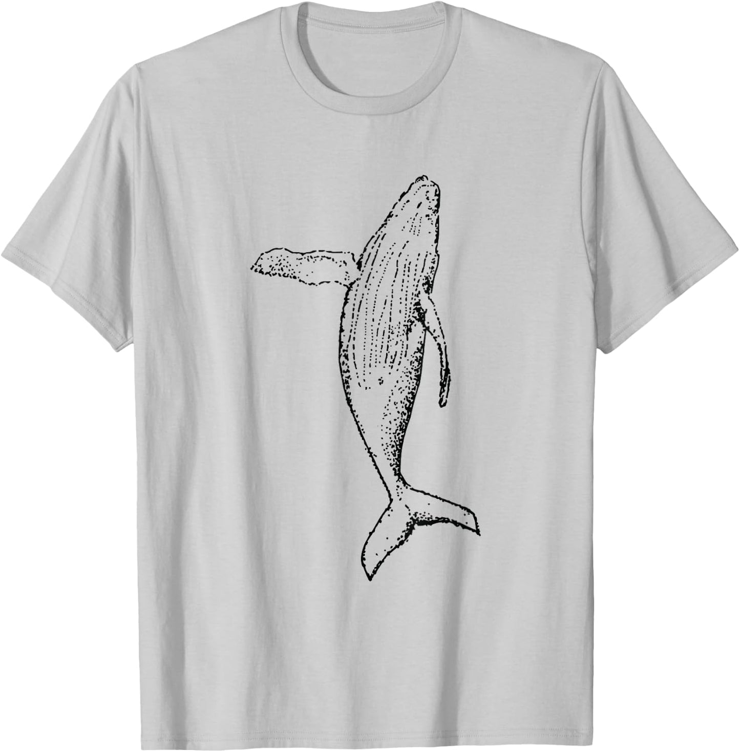Humpback Whale | Playful And The Whales T-Shirt - T-Shirt | Ash
