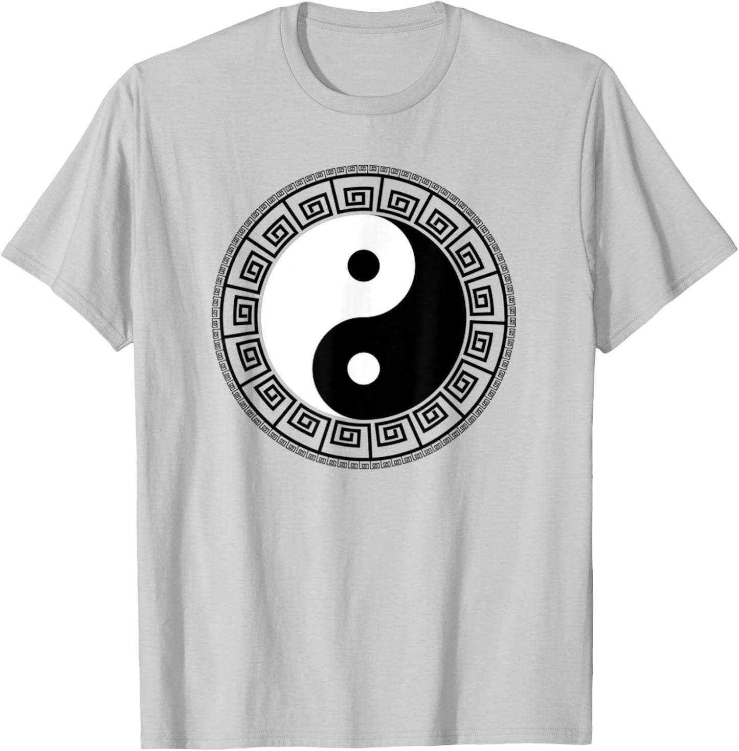 Yin Yang Psychedelic Design | Peace Love & Harmony T-Shirt - T-Shirt | Ash