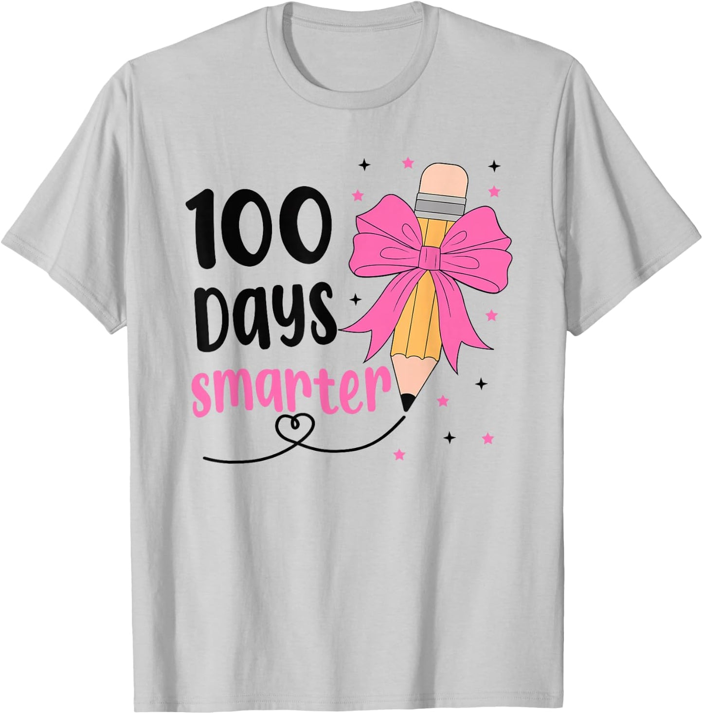 100 Days Smarter 100th Day of School Toddlers Girls Kids T-Shirt - T-Shirt | Ash