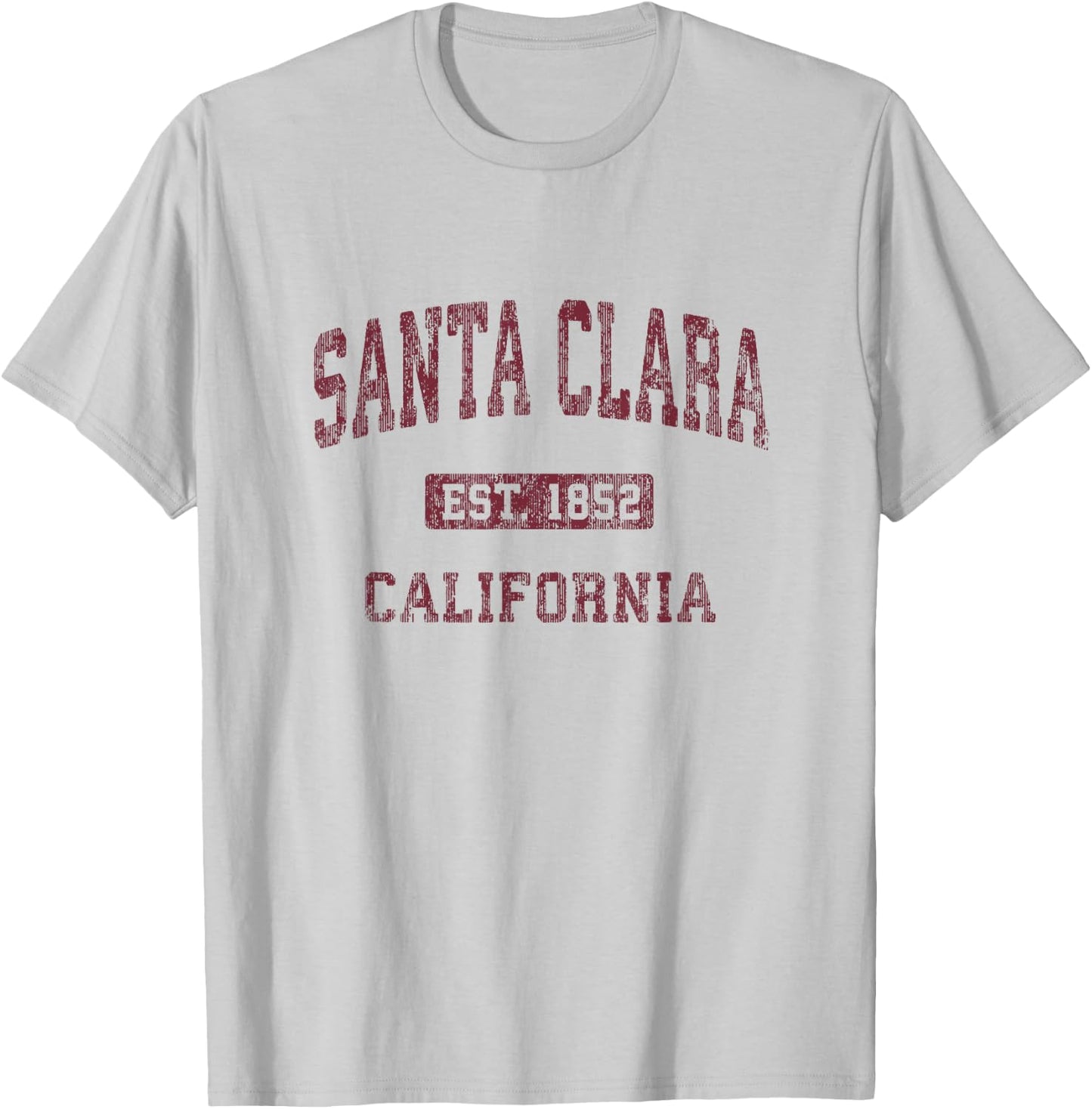 Santa Clara California CA Vintage Athletic Sports Design T-Shirt - T-Shirt | Ash