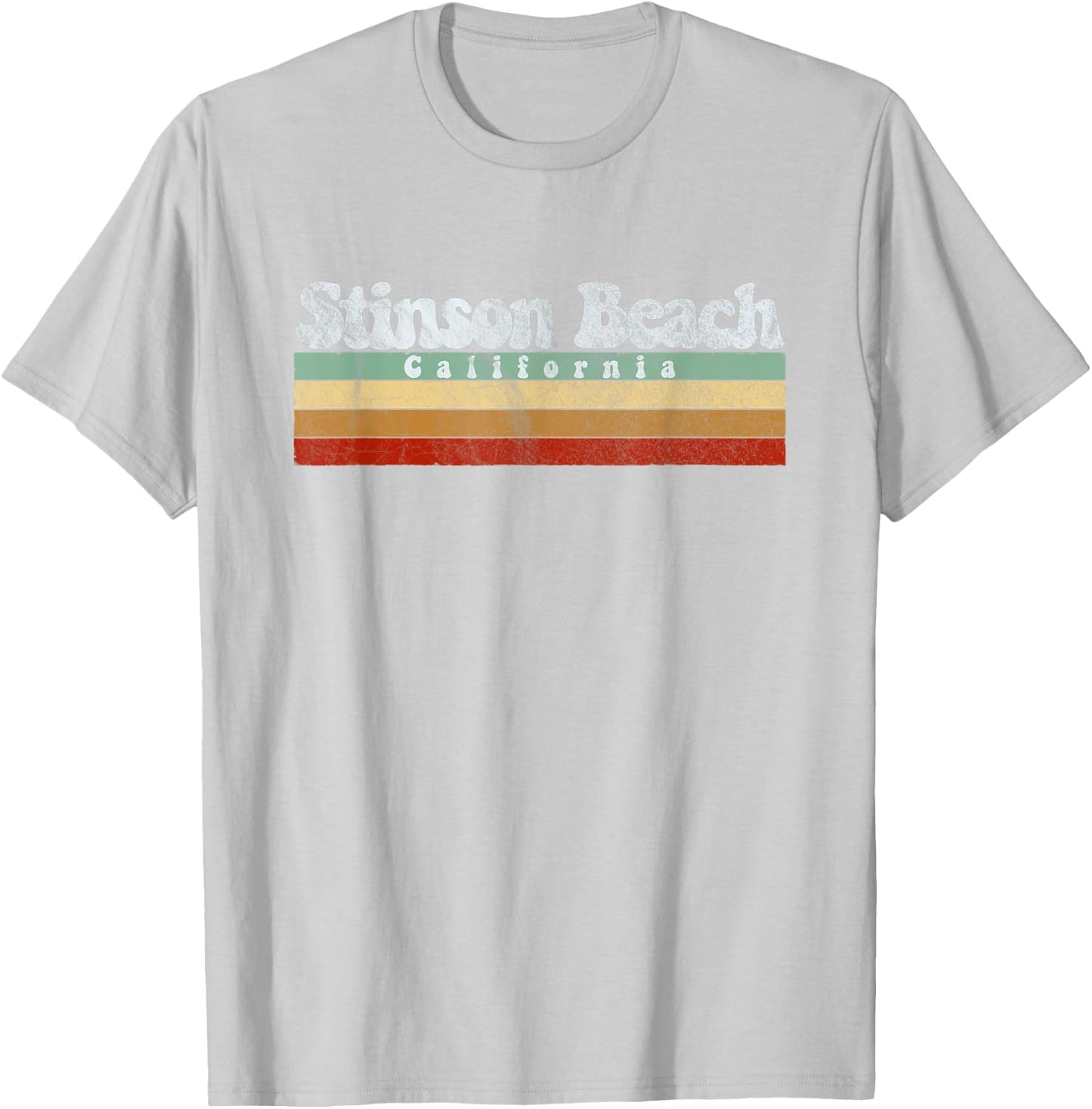 Vintage Retro 70s 80s Stinson Beach, CA Women Kids T-Shirt - T-Shirt | Ash
