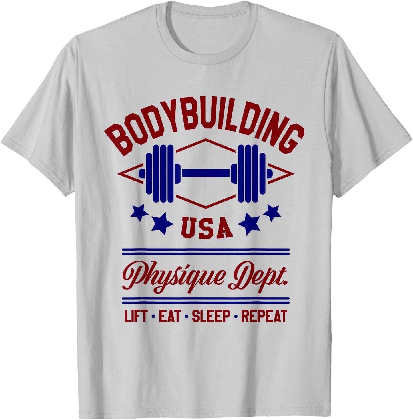 Vintage Retro Bodybuilding Gym T-Shirt - T-Shirt | Ash