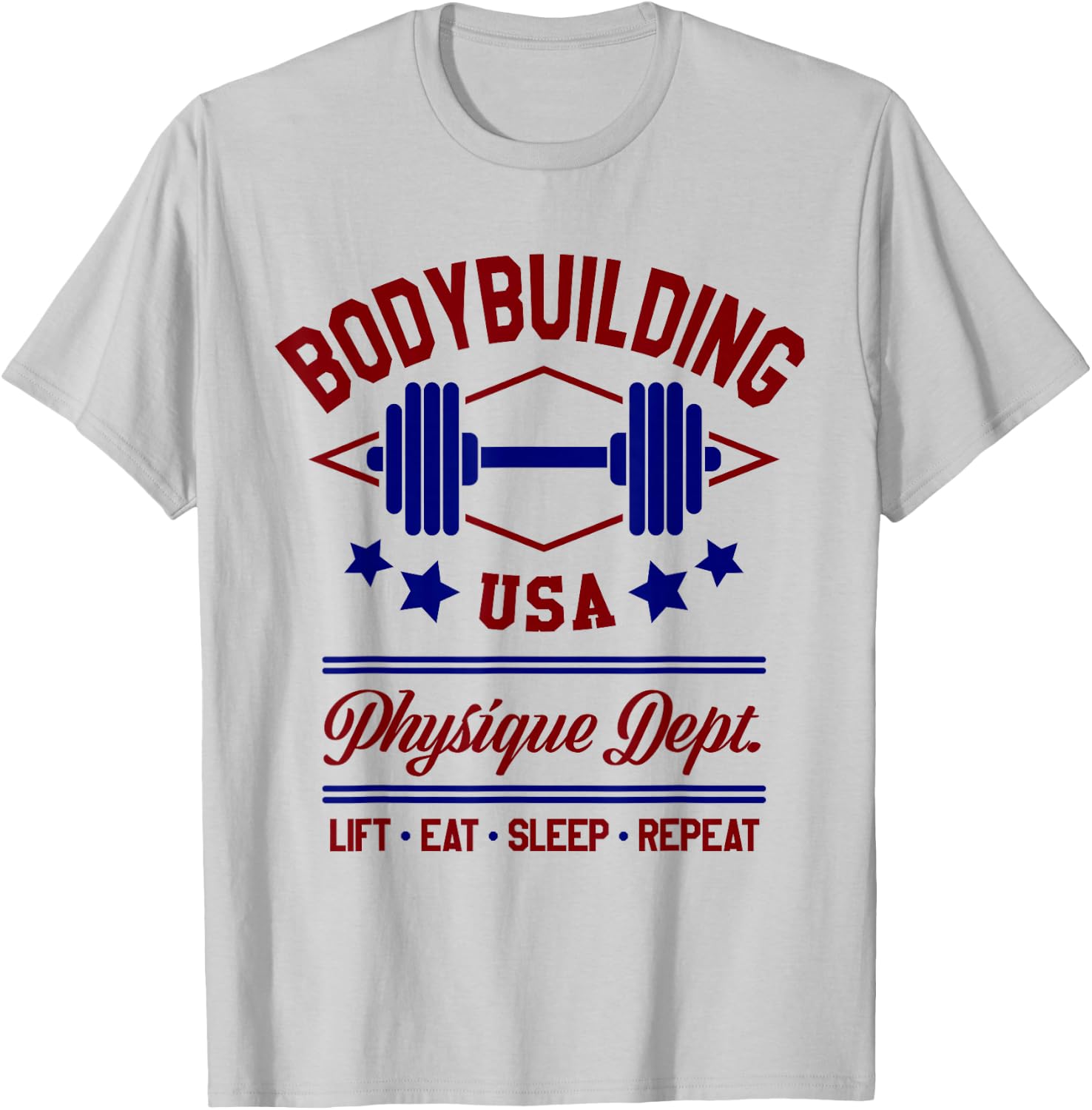 Vintage Retro Bodybuilding Gym T-Shirt - T-Shirt | Ash