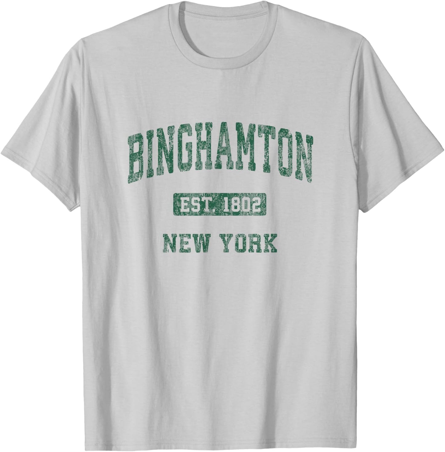 Binghamton New York NY Vintage Athletic Sports Design T-Shirt - T-Shirt | Ash