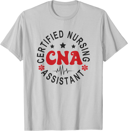 Certified Nurse Assistant Apparel CNA , -Adults, Short Sleeve, Nursing , Grey, Small T-Shirt - T-Shirt | Ash