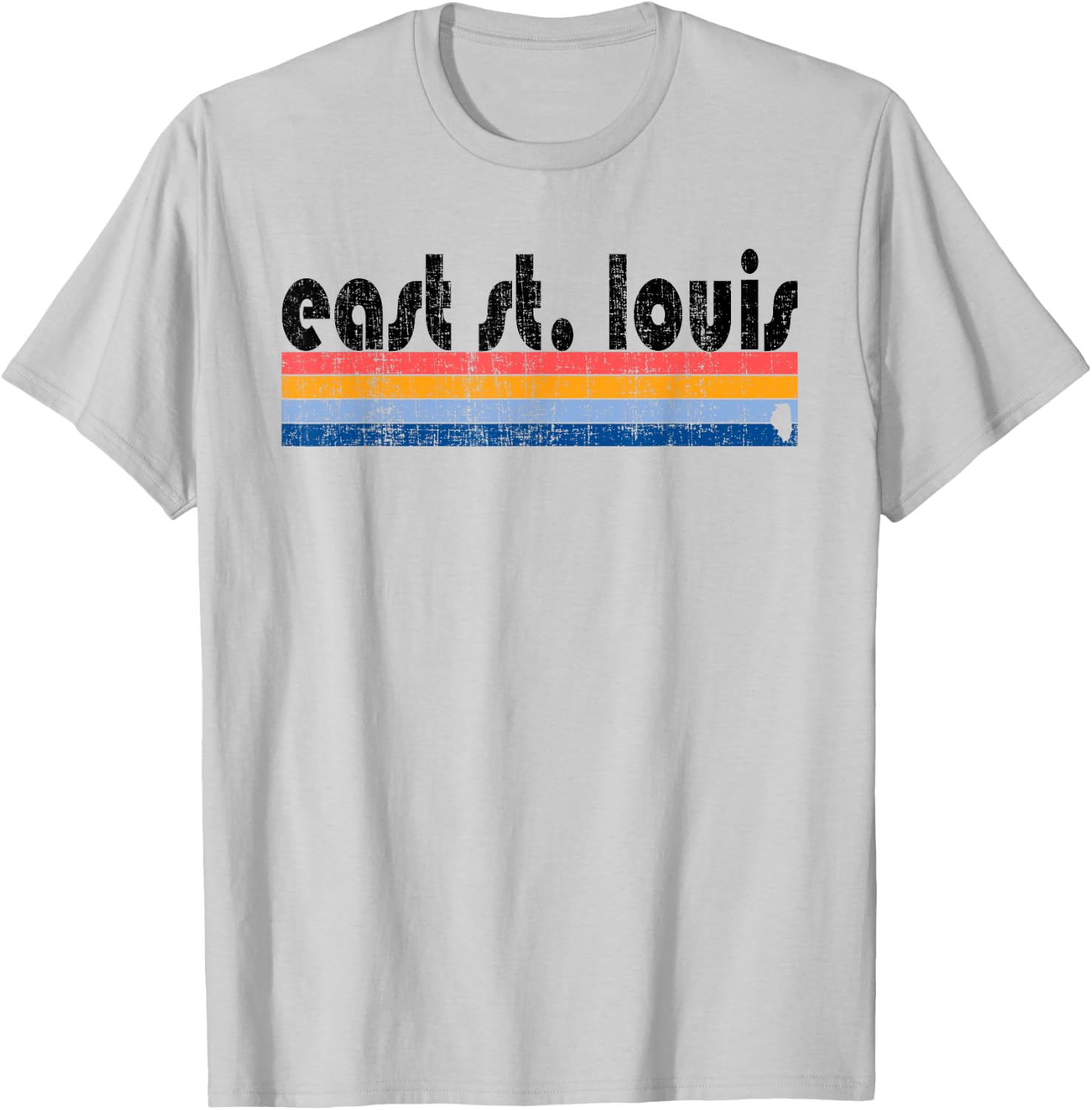 Vintage 80s Style East St. Louis IL T-Shirt - T-Shirt | Ash