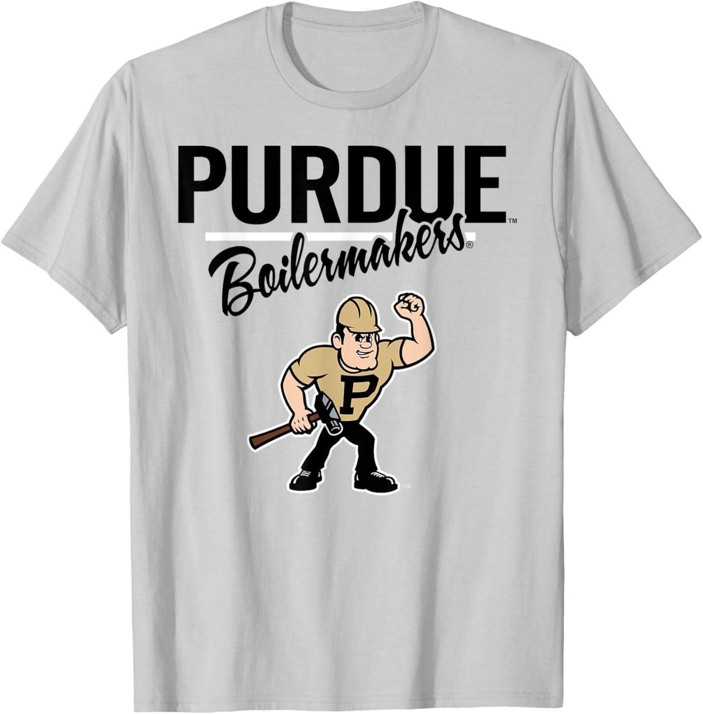 Purdue Boilermakers Mascot Gray Officially Licensed T-Shirt - T-Shirt | Ash