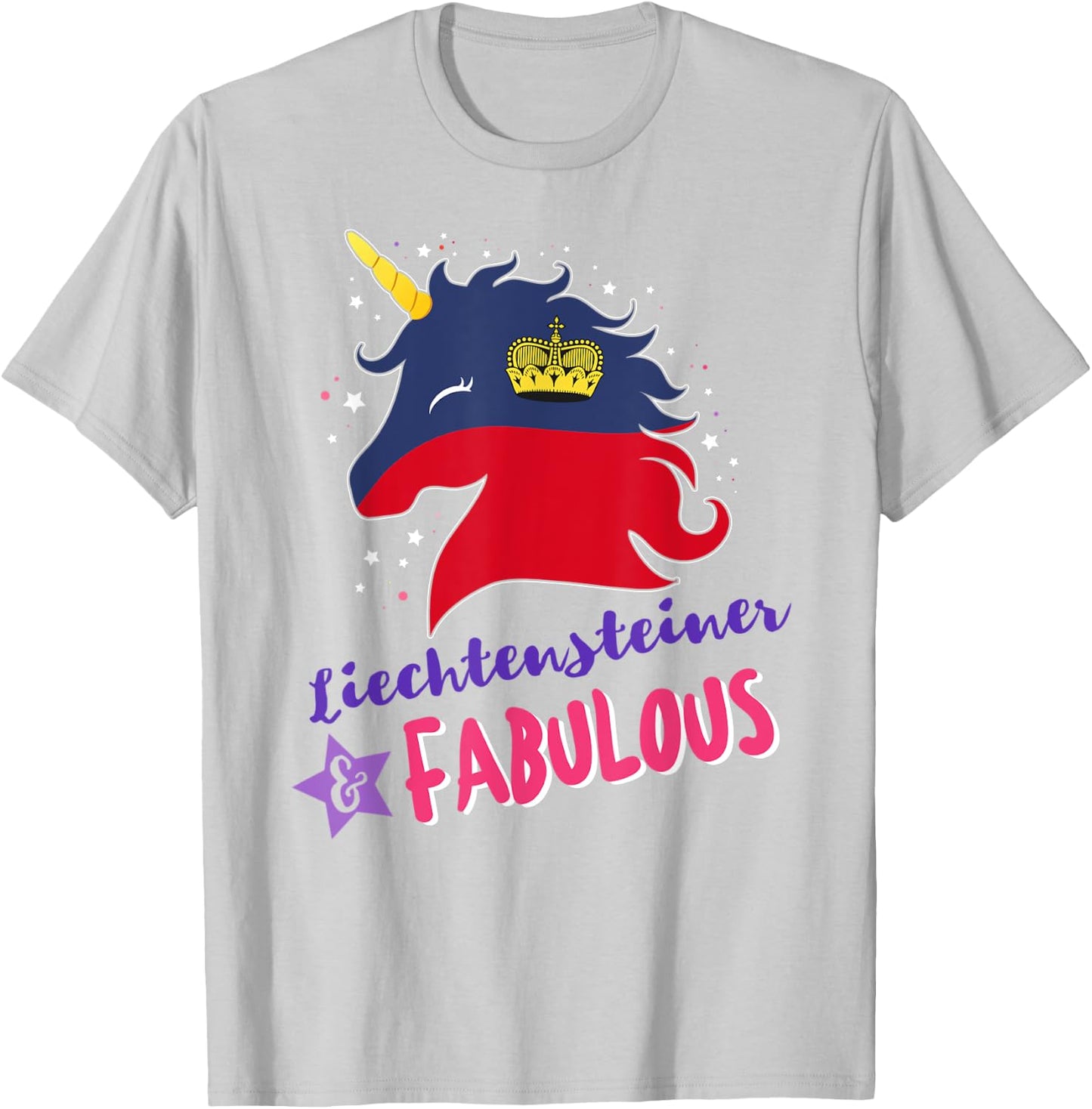 Liechtenstein Liechtensteiner Unicorn T-Shirt - T-Shirt | Ash