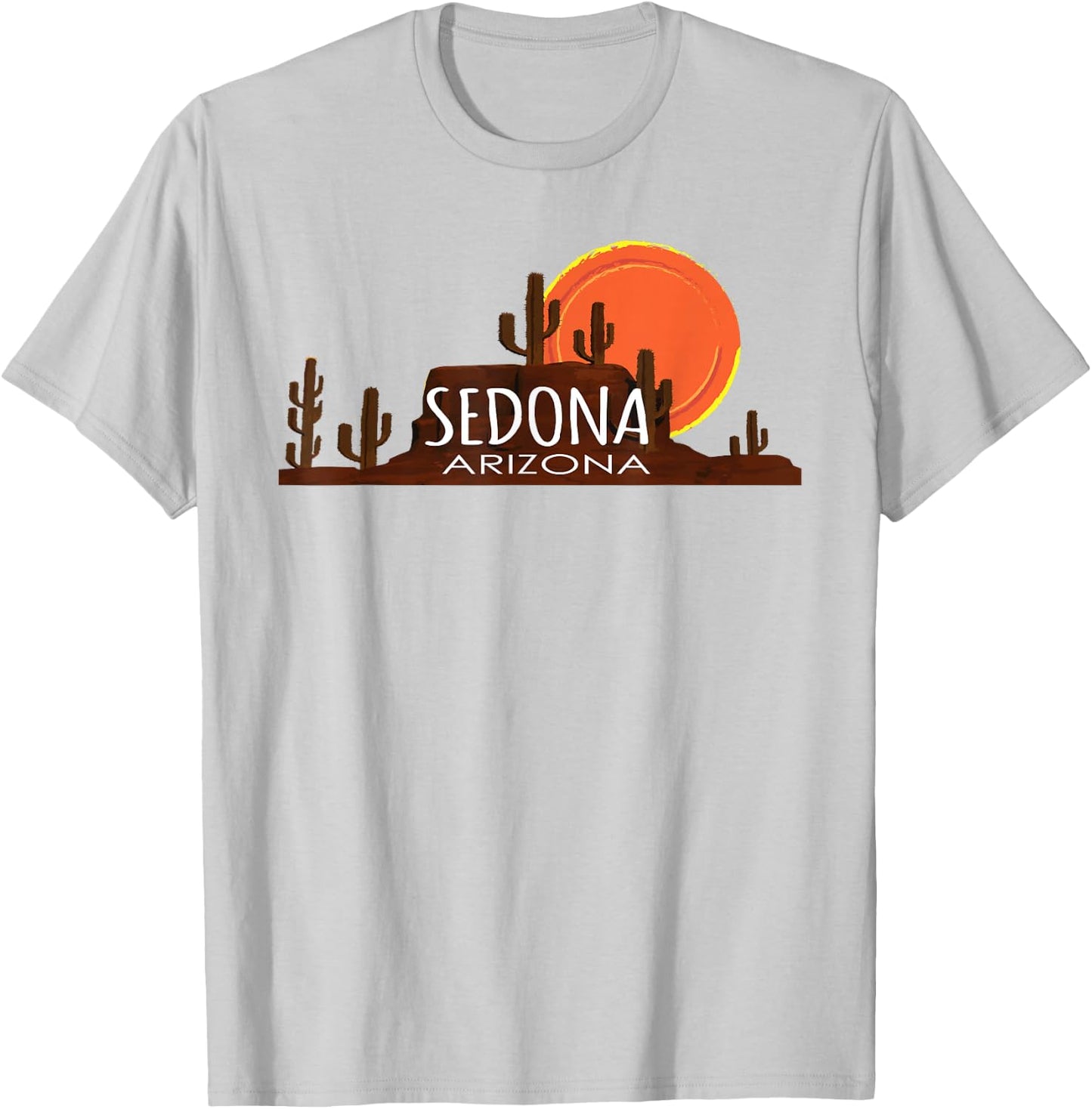 Sedona, Arizona Retro Vintage Sunset T-Shirt - T-Shirt | Ash