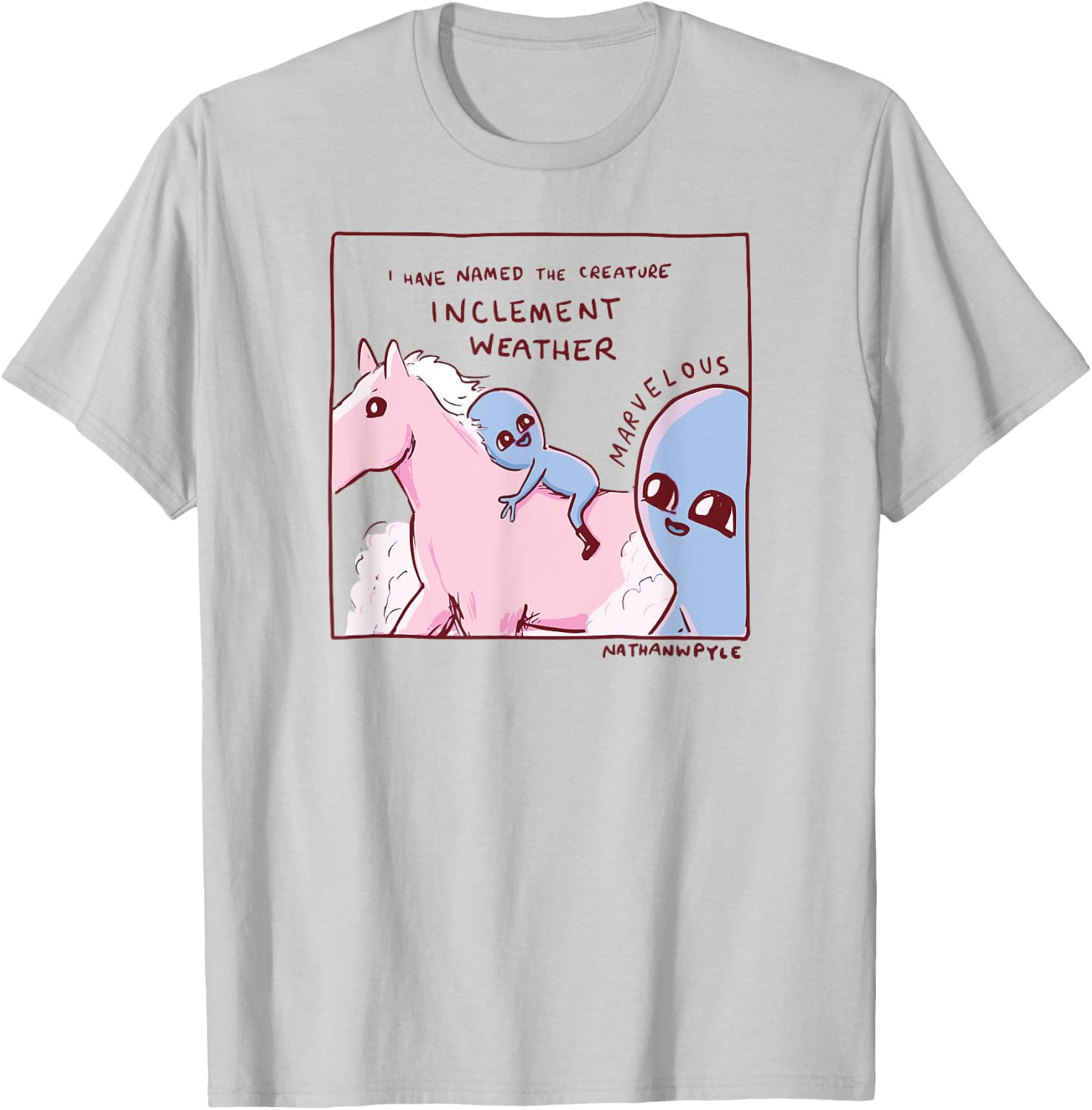 Threadless Nathan W. Pyle Strange Planet Marvelous Graphic T-Shirt - T-Shirt | Ash