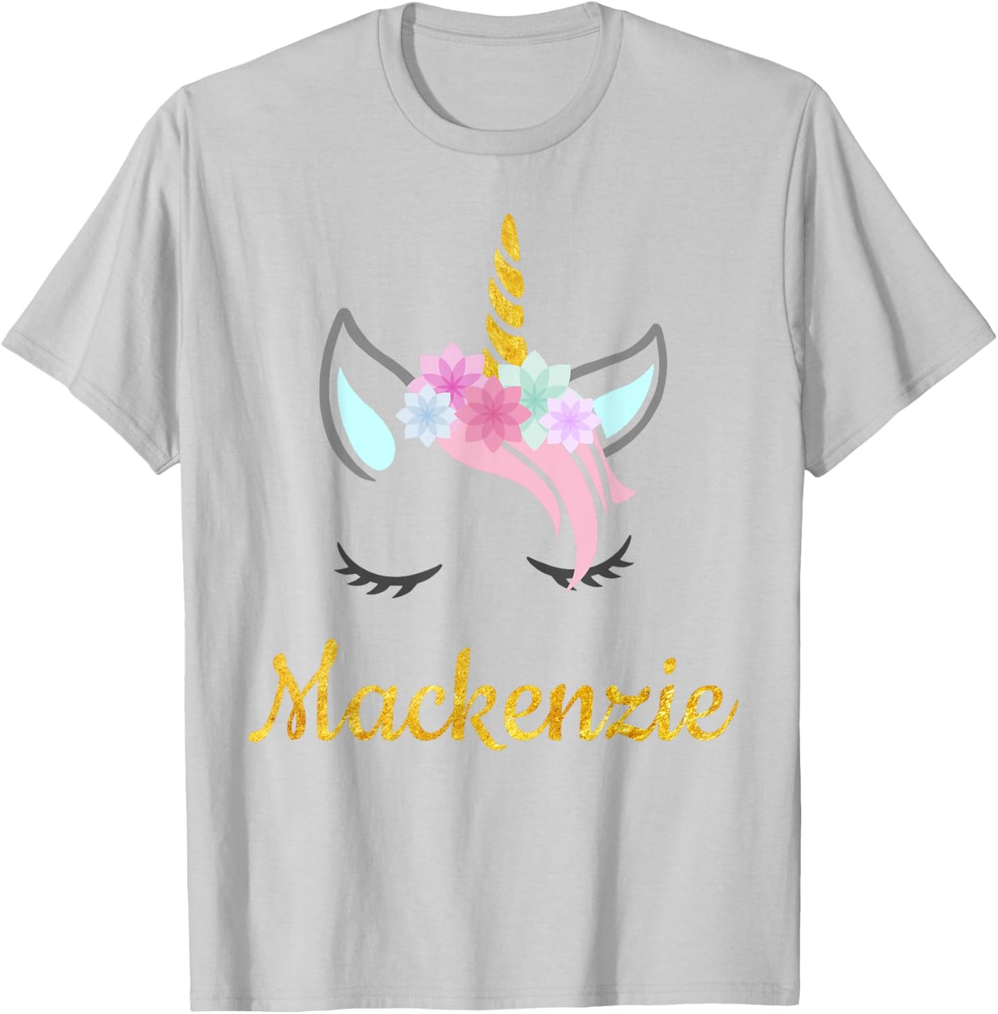 Mackenzie Unicorn Name Shirt for Mackenzie T-Shirt - T-Shirt | Ash