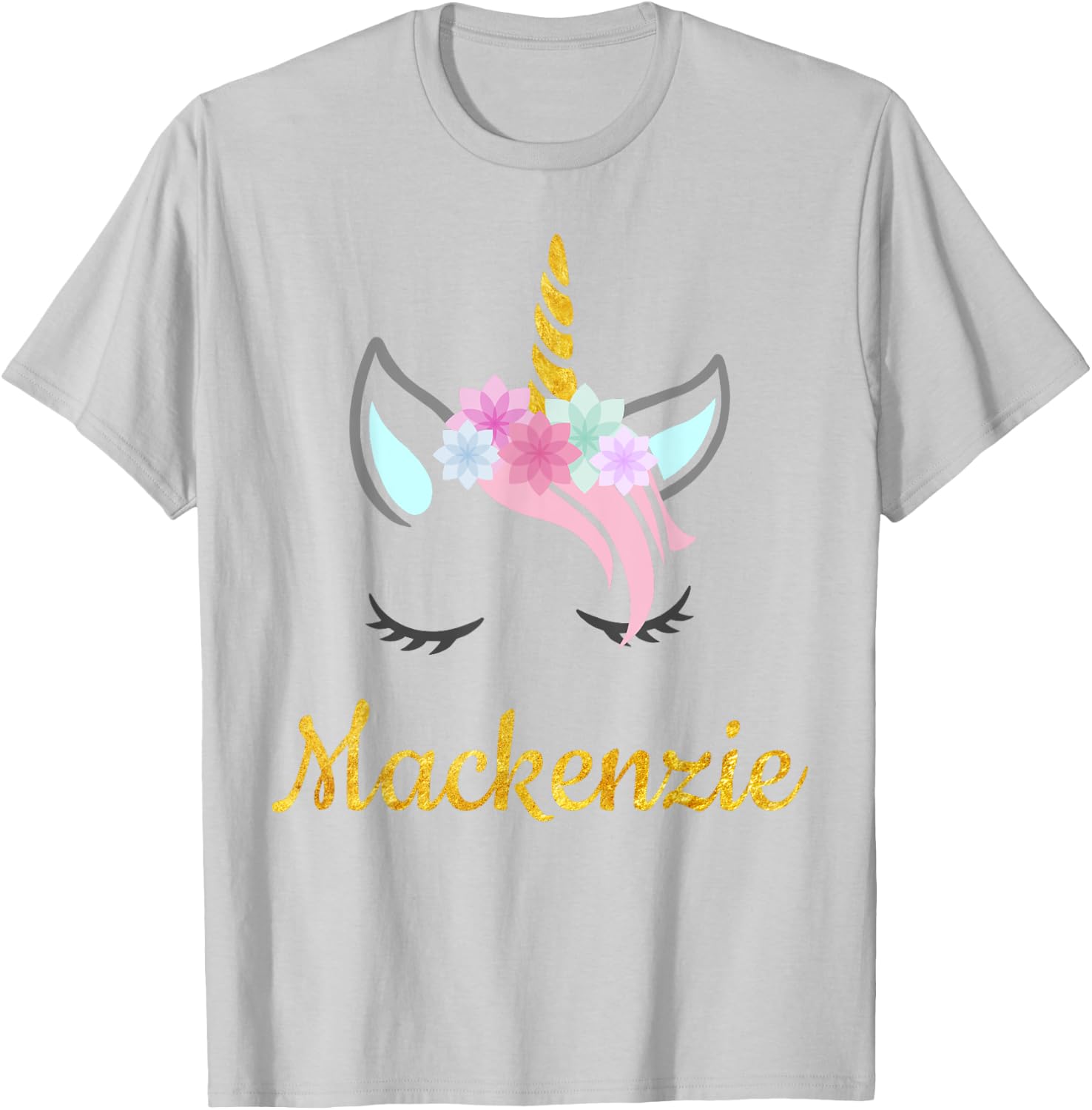 Mackenzie Unicorn Name Shirt for Mackenzie T-Shirt - T-Shirt | Ash