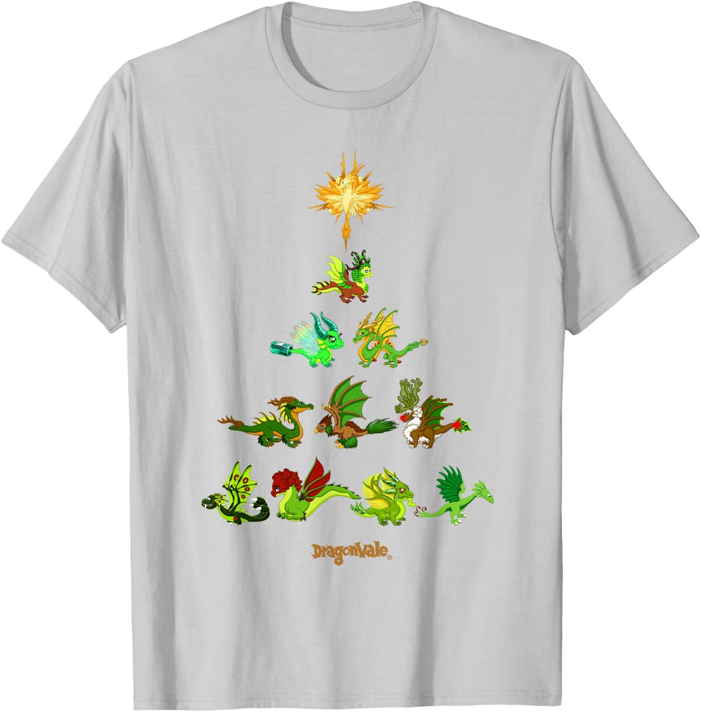 DragonVale: Holiday Dragon Tree T-Shirt - T-Shirt | Ash