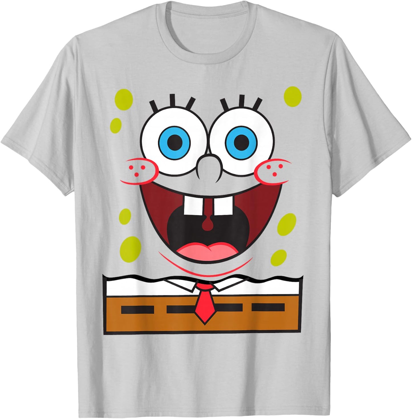 Spongebob Squarepants Large Smile T-Shirt - T-Shirt | Ash
