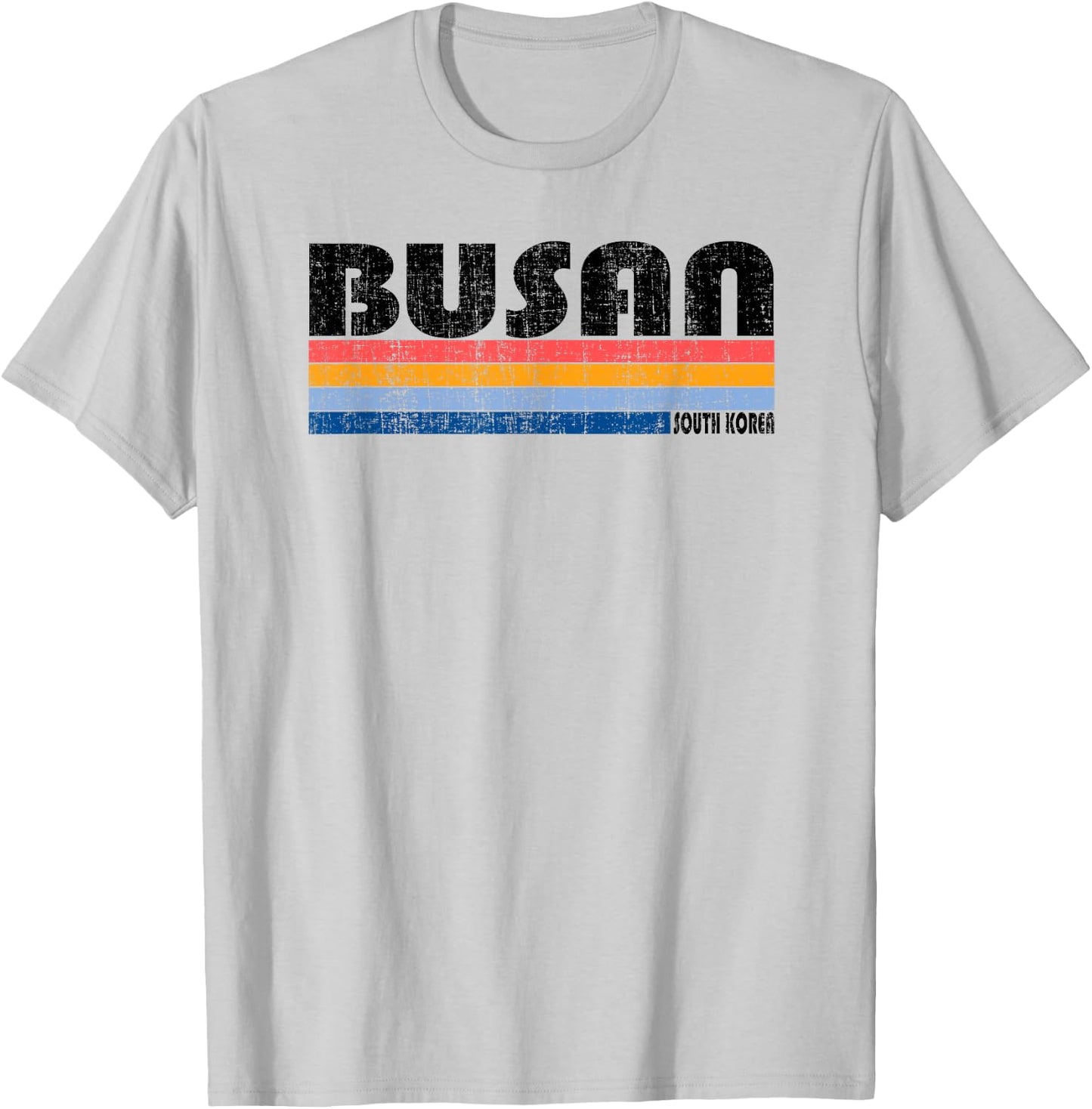 Vintage 70s 80s Style Busan, South Korea T-Shirt - T-Shirt | Ash