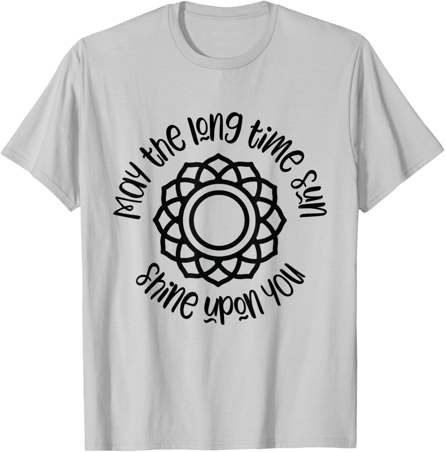 Kundalini Yoga Shirt May The Long Time Sun Shine Upon You T-Shirt - T-Shirt | Ash