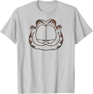 Garfield Smirking Distressed T-Shirt - T-Shirt | Ash