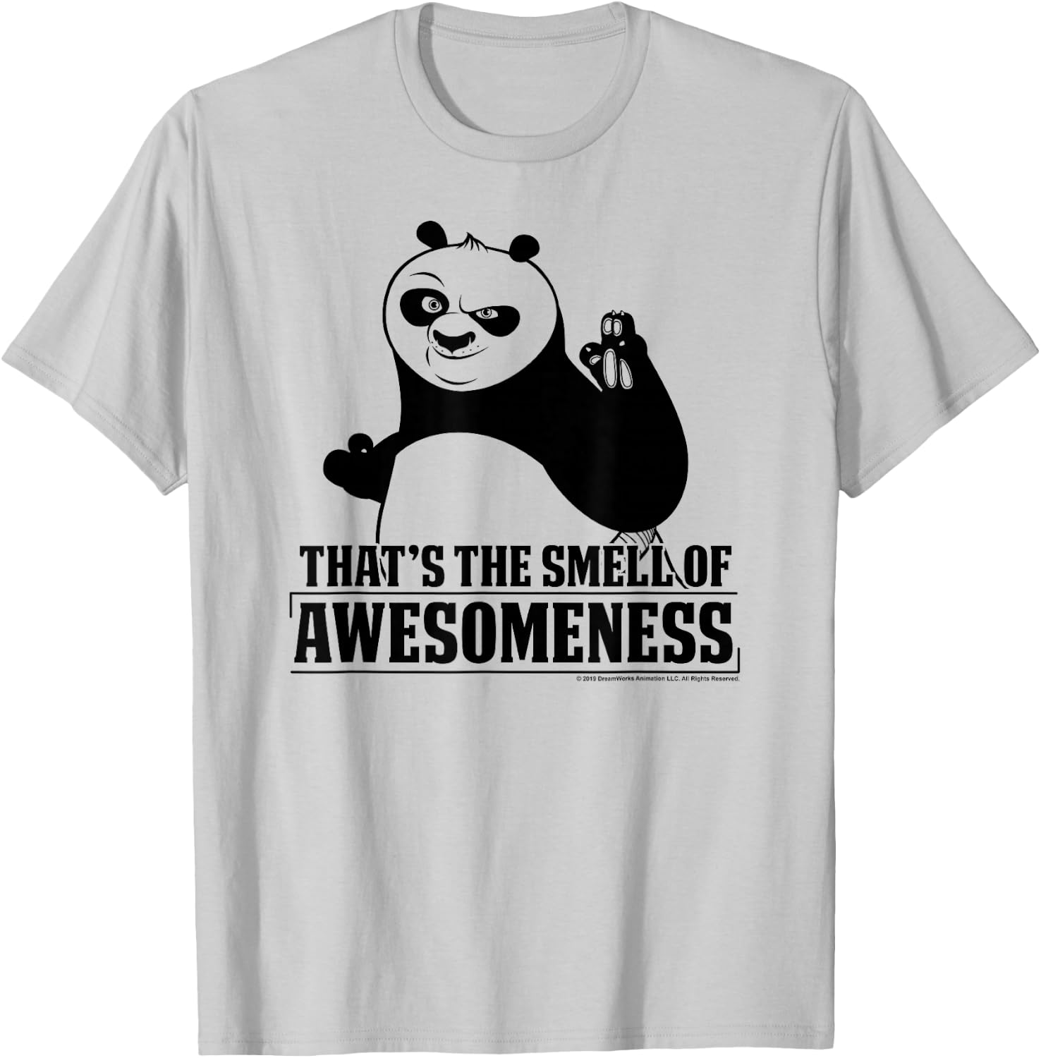 Kung Fu Panda Smell The Awesomeness Po Portrait T-Shirt - T-Shirt | Ash