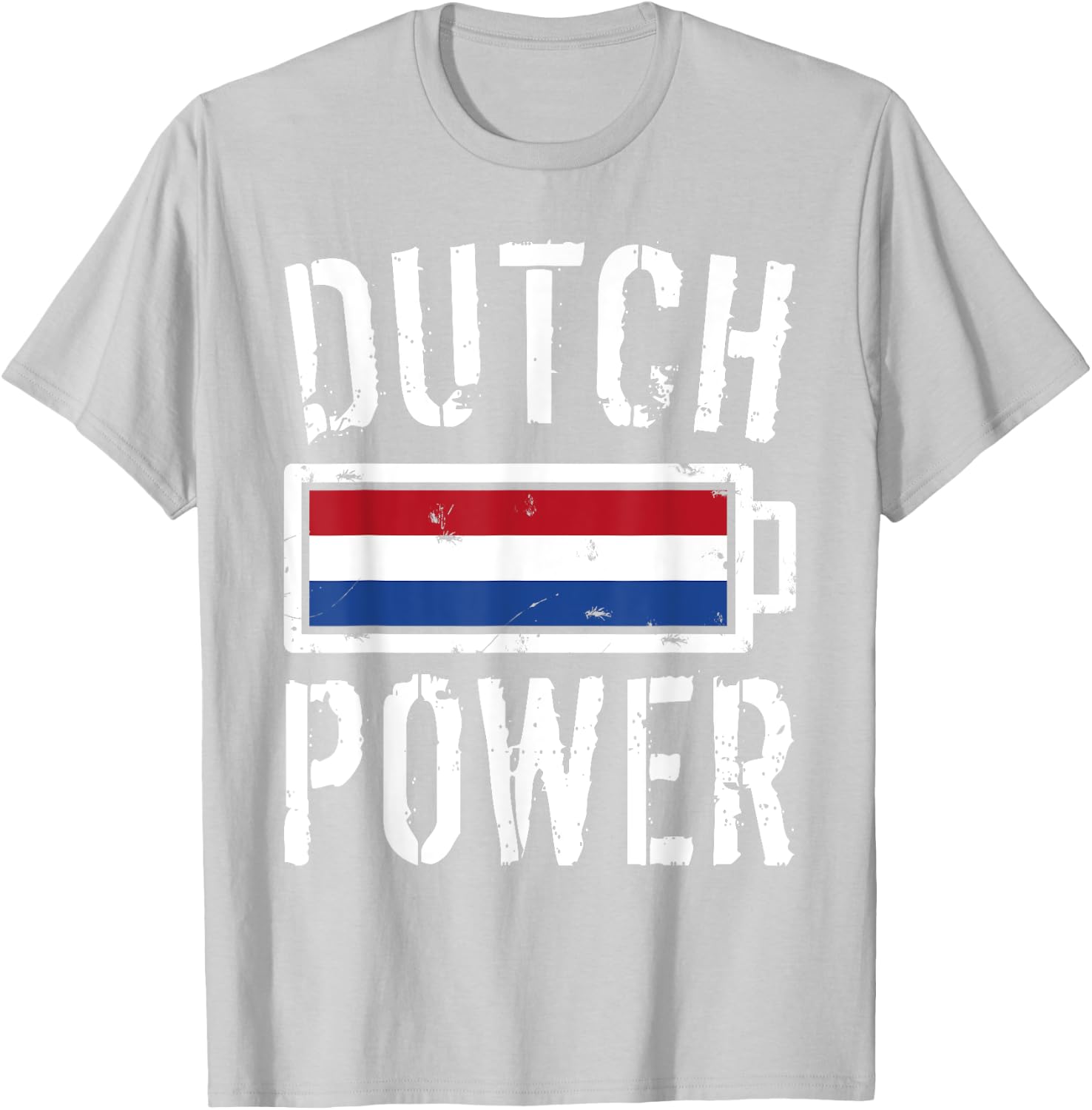 Netherlands Flag | Dutch Power Battery Proud T-Shirt - T-Shirt | Ash