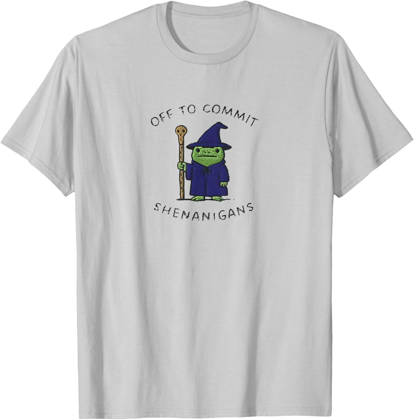 Off to Commit Shenanigans Frog T-Shirt - T-Shirt | Ash