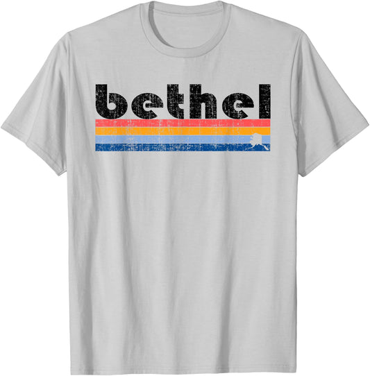 Vintage 80s Style Bethel AK T-Shirt - T-Shirt | Ash