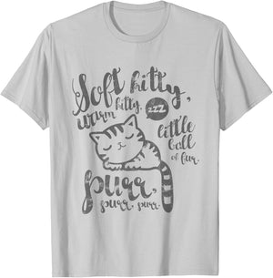 Cute Soft Kitty Warm Kitty Happy Kitty Sleepy Kitty T-Shirt - T-Shirt | Ash
