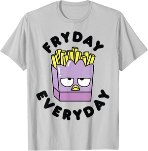 Badtz-Maru French Fries Fryday Friday Everyday T-Shirt - T-Shirt | Ash