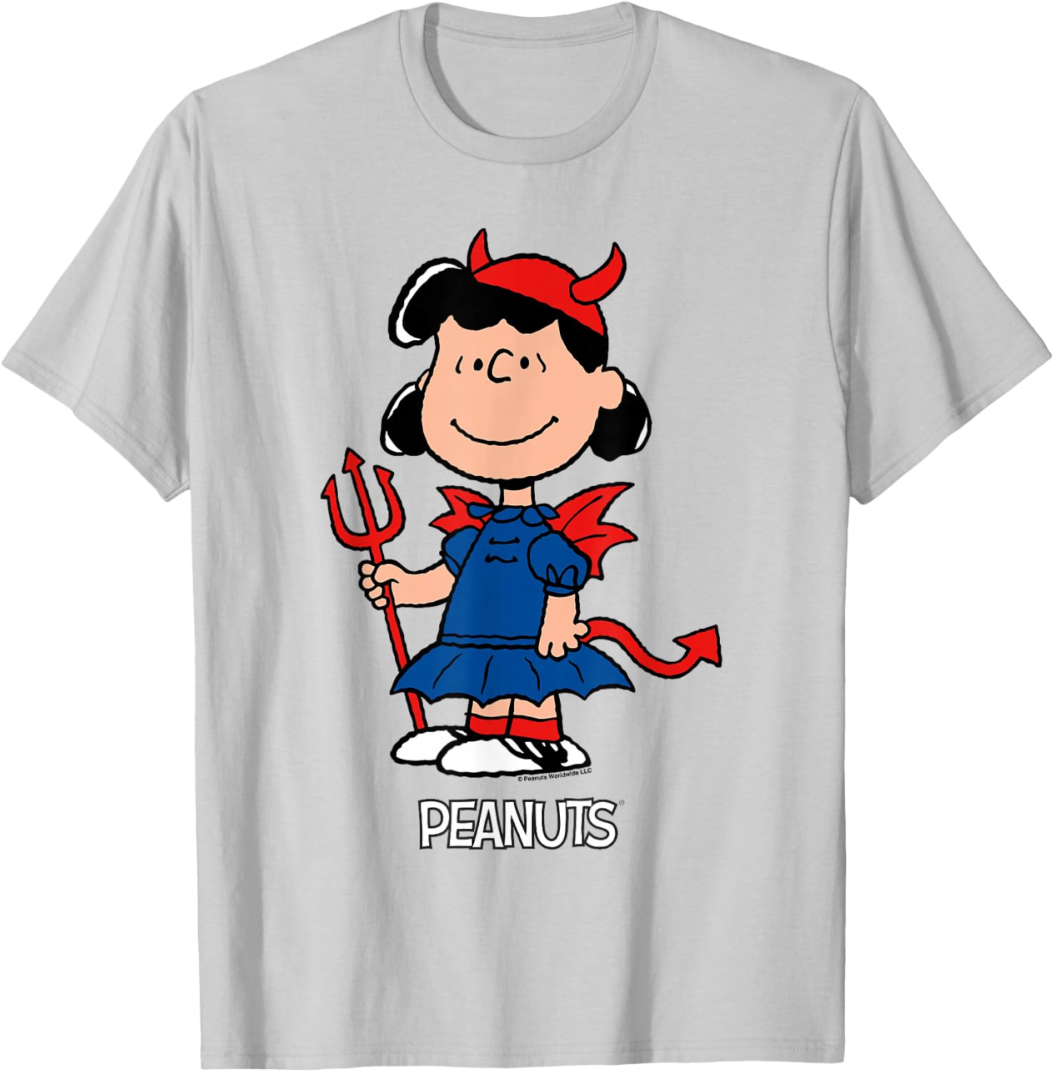 Peanuts Halloween Devil Lucy Van Pelt T-Shirt - T-Shirt | Ash
