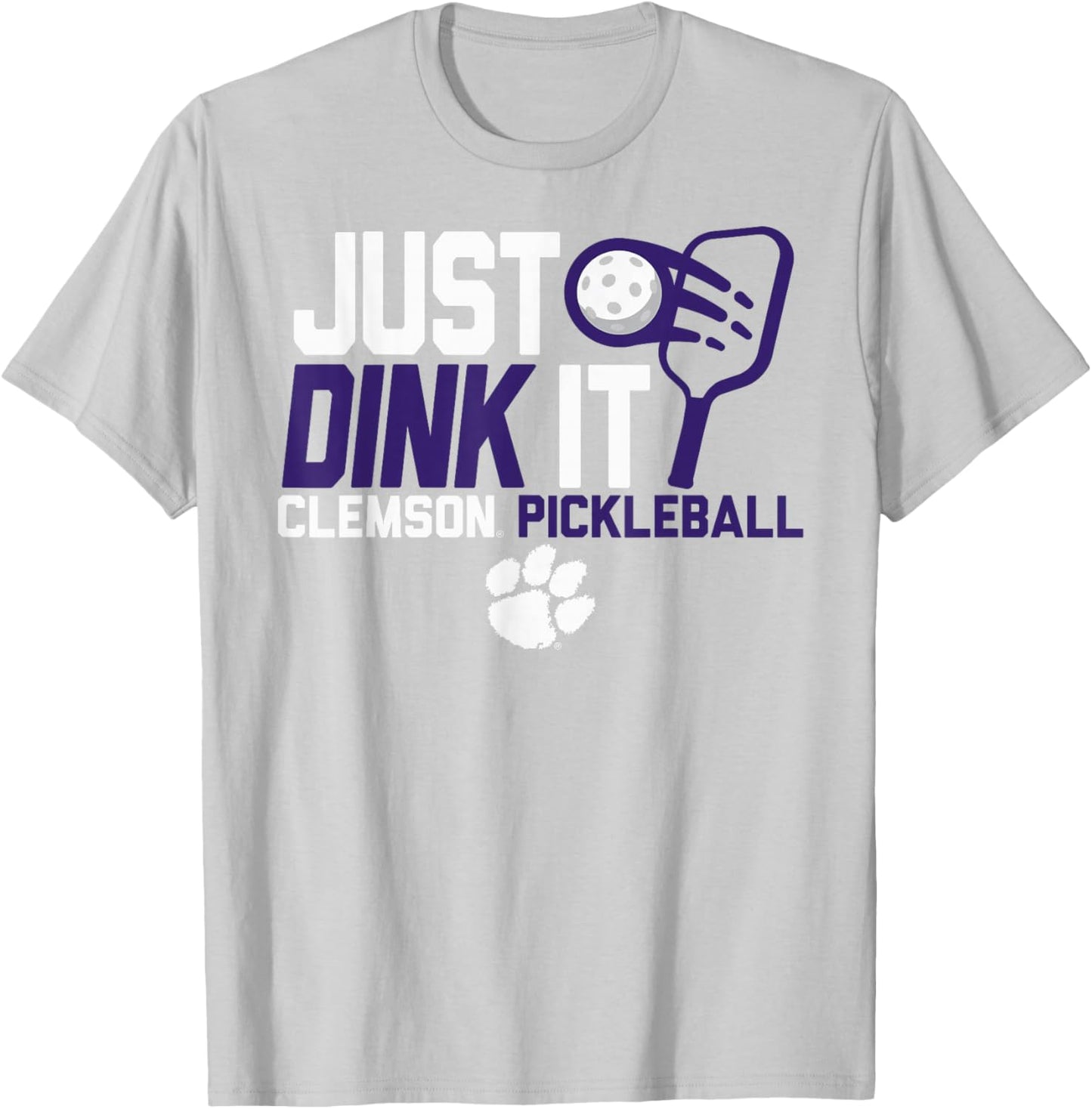 Clemson Tigers Pickleball Dink Orange Officially Licensed T-Shirt - T-Shirt | Ash